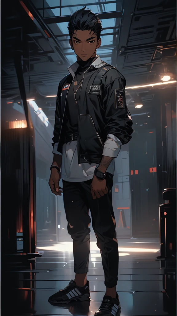 (masterpiece, ultra detailed image, 32k, 8k) black man, short black hair, knight, gray eyes, confident expression, (staring at viewer, image focused on face) video