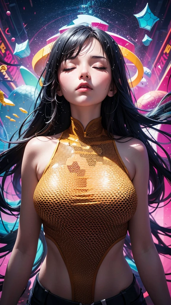 Naked girl with gold drone wings on her back, vhole body visible,xg (((Girl flying on hoverbord))), girl on futuristic antigraviti gold hoverbord in the jungle. (((Vhole body visible))). Girl in the wild jungle, Girl naked, Highly Detailed Face and Skin Texture, big green eyes, juicy lips, bimbo lips, white skin, (afro curly Black hair), pale skin, Detailed Eyes, Double Eyelids, gold metal cyberpunk tapes, metal Collar, full naked, vaginal piercing, gold jewelry on wet body, wet skin. She is naked, She is wet, wet hair, full body, naked, White skin, she is on the futuristic cyberpunk flying gold disc. Piercing in the nose.