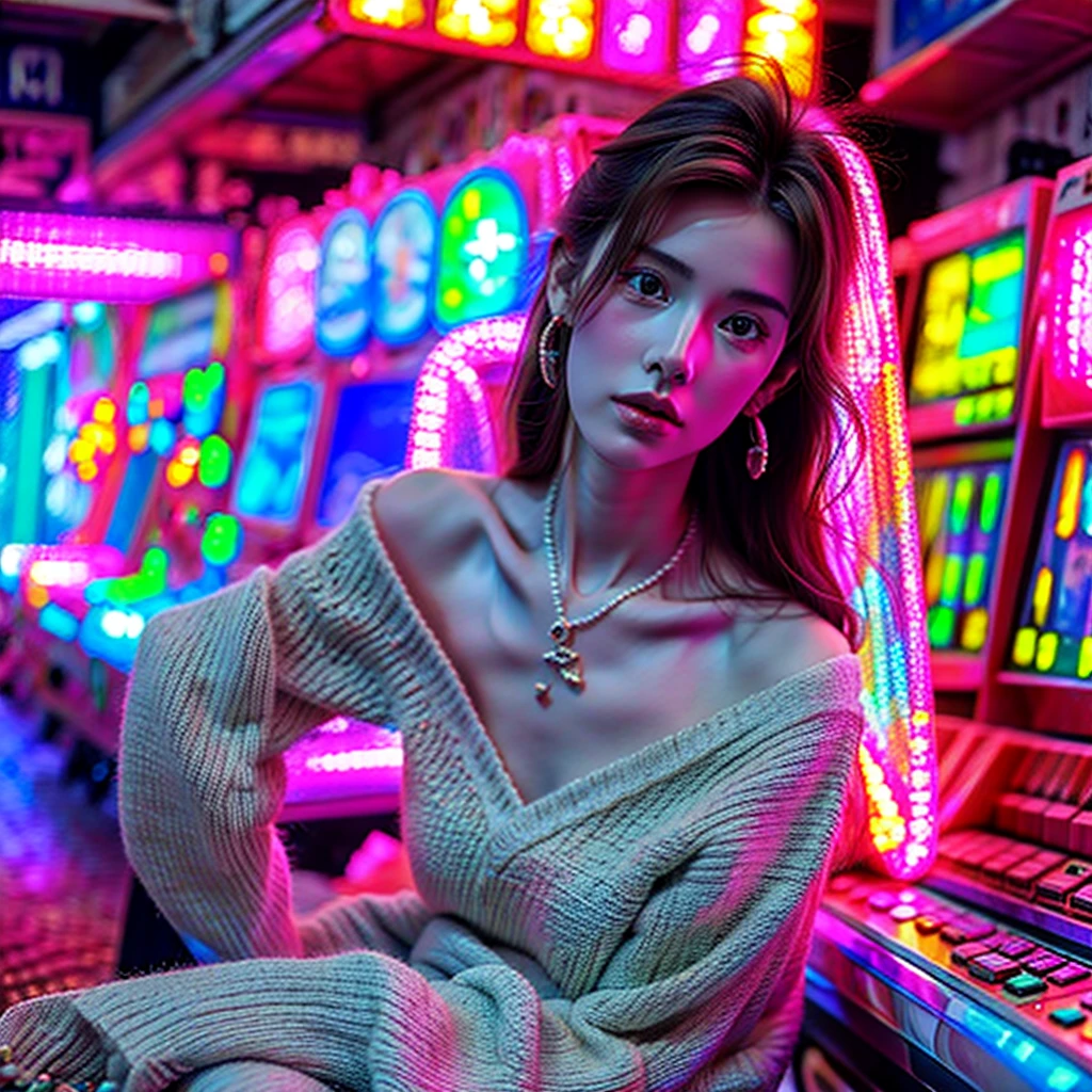 xuer Game girl,Full of (Game machine),(Temperance in heaven, life and eternity, rainbow:1.4). (Full body shot:1.2),intricate,dark fantasy,ultra detailed,surrealism,weird,expression art,grand scale,epic,zoomed out,wide angle,perfect hands.,Xxmix_Catecat,
(ExtremelyDetailed KAWAII face)