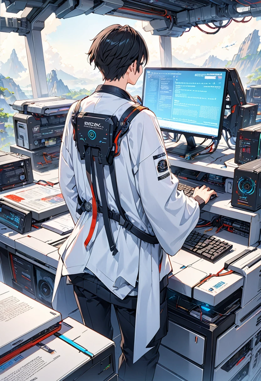 Ultra high quality，Science Fiction，男生Back，Back，Science Fiction，science and technology ，Digital，Computer World，Code，Code世界，整个世界都是Code