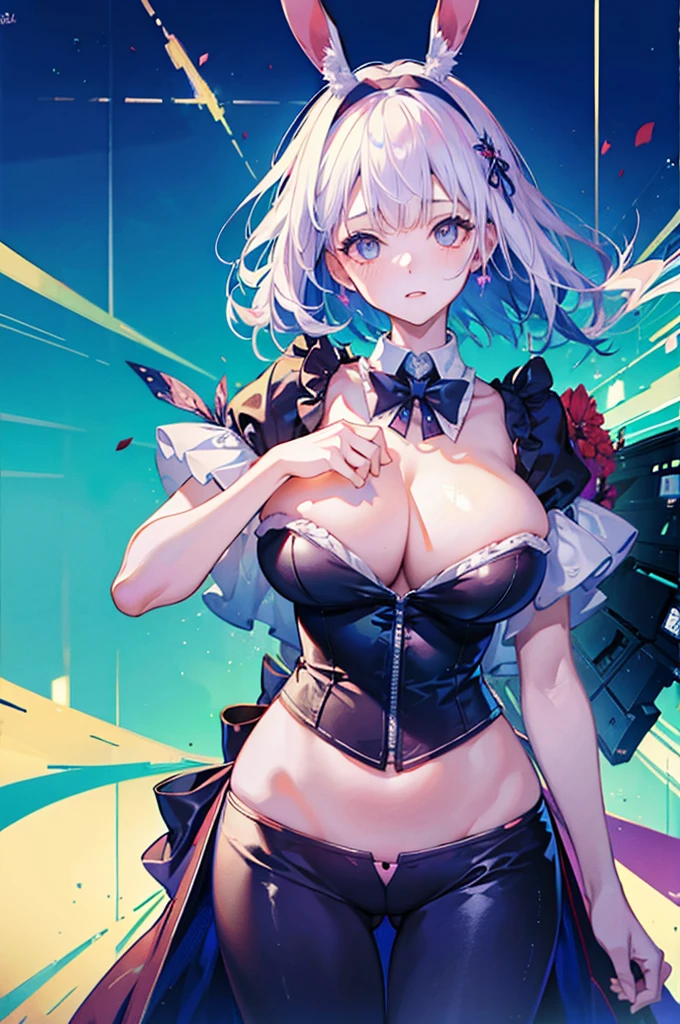  (((masterpiece))), best quality, Ultra-fine CG unity 8k wallpaper (Bunny Girl)(Huge tits)(Sexy)