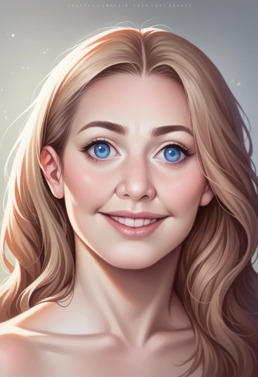 close-up portrait, realistic style, ultra quality, masterpiece, Best quality, amazing, photo without makeup, анфанс without a smile, with a neutral expression. woman with light brown hair, Hair neatly styled. The woman has fair hair, almond-shaped blue eyes, medium-sized, with well-defined eyelids, Eyes look straight at the camera. oval shaped face, slightly elongated, with soft features, there is slight fullness in the lower part of the face, cheekbones are not pronounced;, fair skin with even tone. Round cheeks with natural skin tone. Straight eyebrows of medium thickness, well defined and consistent with hair color. Nose straight, slightly overweight, middle length, with a smooth transition to the tip. Medium full lips, natural pinkish tint, without a smile. Cinematic composition, very detailed, high budget, synoscope, epic. photorealistic, Atmospheric lighting, natural, shallow depth of field. photo in RAW format, photorealistic, hidden camera, color cinematographic film.