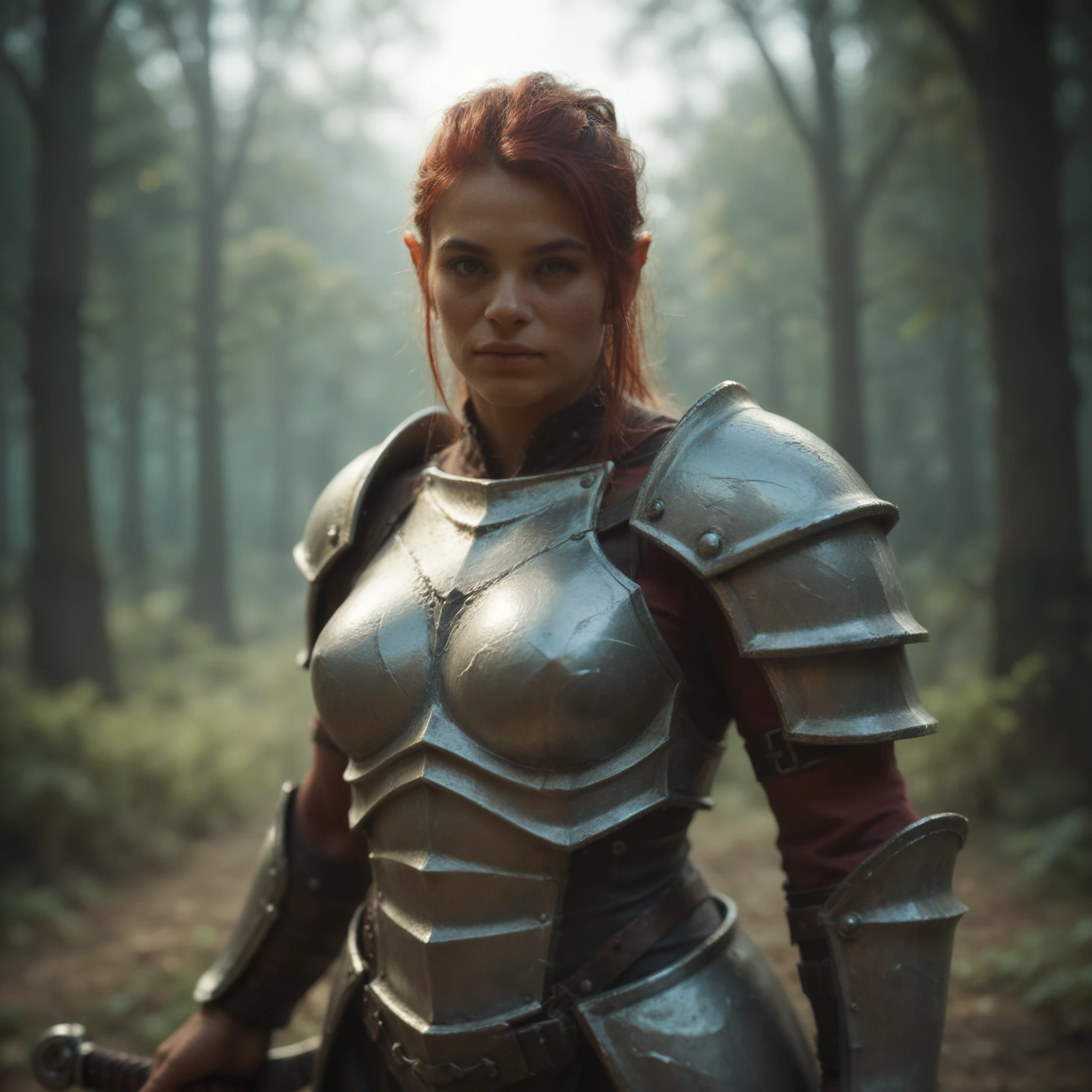 (zPDXL2), score_9, score_8_up, score_7_up, source_anime, 2d,
female orc, skin colored, skin color green, portait, red hairs, heavy armor, brest armor, eye quality masterpiece, sword in right hand
,AissistXLv2, unaestheticXL_bp5, SimplePositiveXLv2, zPDXL2 PonyXLV6_Scores