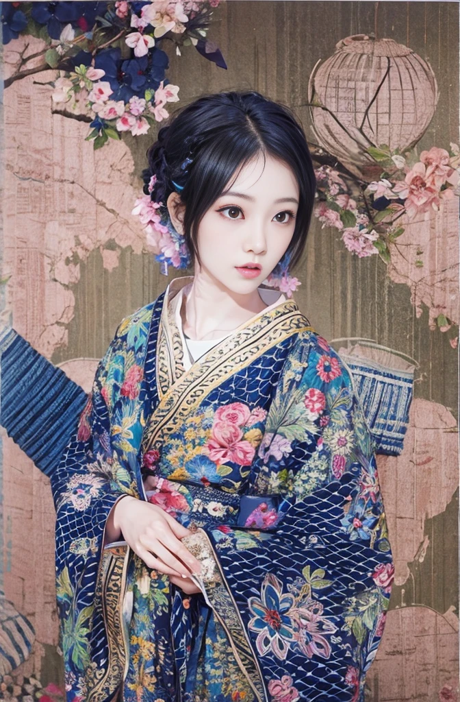 Indigo shades, Avant-garde, Kenji Miyazawa's Worldview, Taisho Romance, A Midsummer Night's Dream, A fantastic atmosphere, A starry sky, Starlight, Stardust, Nebula Study, night train, Fairy tales for adults, Beautiful Ghost, Fashion model Sayoko Yamaguchi, 1人のBeautiful bob cutの女性が立っている, Melancholic look, mysterious beautiful woman, Beautiful bob cut, Very sharp beauty, A woman from a distinguished family in the 1920s, pretty much beautiful face, Sharp eyes with long slits, Very delicate and beautiful eyes, Captivating woman, Very stylish woman, Elegant and noble beauty, Beautiful and stylish indigo kimono, A woman who looks about 27 years old, Five fingered hand, Gorgeous and luxurious, Chen Yifei, Female painting, Vivid and colorful paintings, Glamorous and luxurious, eiko ishioka, yuuki hagure, Ishida Sui with black hair, takeyuki kanda, inspired by Miwa Komatsu, Kazami Yuuka, Yoshitomo Nara, Yaoi Kasuma, Akiko Takase, Kazue Kato, Paintings from Nakahara Nantenbo, tumbler, What it is?, kimi takemura, For whom???, Yoshitomo Nara, chiho ashima, Aoi Ogata, kiyoko suzuki, Ishida Sui with black hair, Chen Yifeiに影響を与えた作品, Works that influenced Francesco Hayes, Inspired by Hendrik Terbruggen, Jean=Works that influenced Auguste Dominique Ingres, Works that influenced Liu Jun, Jean=Works that influenced Auguste Dominique Ingres, artwork in the style of Switzerland, by ヤン・J, Switzerland, Beautiful Art UHD 4K, Detailed painting 4k, Beautiful digital art, Beautiful artwork illustration, Switzerland masterpiece, By Chen Yanjun, Lee Song, Highest quality, The perfect angle, Perfect composition, Best Shot, Official Art, Cinematic Light, Figurative art, Beautiful and expressive paintings, Beautiful artwork illustration, wonderful, Cool Beauty, clear, mysterious, Highest quality, Official Art, Extremely delicate and detailed painting style, Beautiful and subtle effects, Elegant and beautiful painting art, The pinnacle of painting beauty, Perfect light, Perfect composition, The perfect angle, Perfect subject, Best Shot, Female Solo, Sharp contours, Face close-up