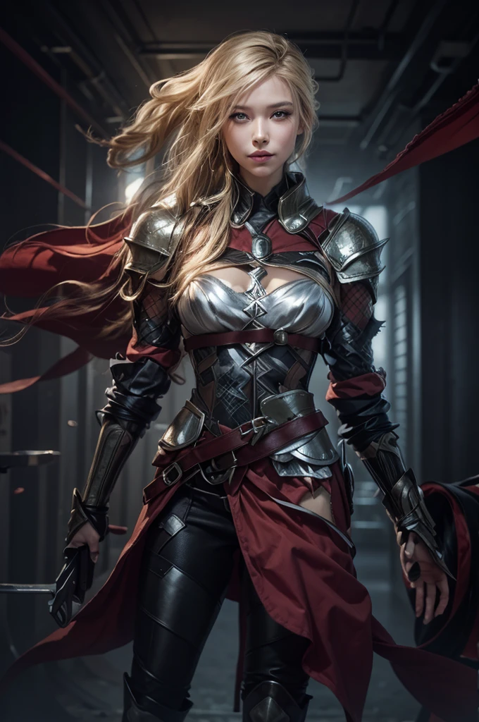 Nata Lee as the female emale version Thor, perfect costume , perfect anatomy, smooth curves, beautiful smile, perfect hair