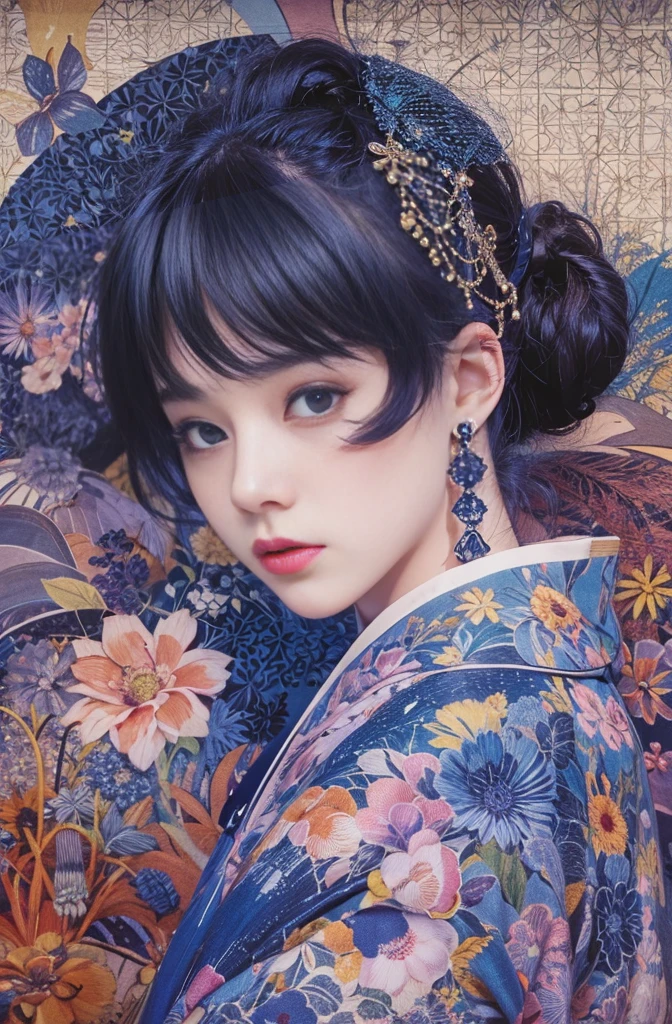 Indigo shades, Avant-garde, Kenji Miyazawa's Worldview, Taisho Romance, A Midsummer Night's Dream, A fantastic atmosphere, A starry sky, Starlight, Stardust, Nebula Study, night train, Fairy tales for adults, Beautiful Ghost, Fashion model Sayoko Yamaguchi, 1人のBeautiful bob cutの女性が立っている, Melancholic look, mysterious beautiful woman, Beautiful bob cut, Very sharp beauty, A woman from a distinguished family in the 1920s, pretty much beautiful face, Sharp eyes with long slits, Very delicate and beautiful eyes, Captivating woman, Very stylish woman, Elegant and noble beauty, Beautiful and stylish indigo kimono, A woman who looks about 27 years old, Five fingered hand, Gorgeous and luxurious, Chen Yifei, Female painting, Vivid and colorful paintings, Glamorous and luxurious, eiko ishioka, yuuki hagure, Ishida Sui with black hair, takeyuki kanda, inspired by Miwa Komatsu, Kazami Yuuka, Yoshitomo Nara, Yaoi Kasuma, Akiko Takase, Kazue Kato, Paintings from Nakahara Nantenbo, tumbler, What it is?, kimi takemura, For whom???, Yoshitomo Nara, chiho ashima, Aoi Ogata, kiyoko suzuki, Ishida Sui with black hair, Chen Yifeiに影響を与えた作品, Works that influenced Francesco Hayes, Inspired by Hendrik Terbruggen, Jean=Works that influenced Auguste Dominique Ingres, Works that influenced Liu Jun, Jean=Works that influenced Auguste Dominique Ingres, artwork in the style of Switzerland, by ヤン・J, Switzerland, Beautiful Art UHD 4K, Detailed painting 4k, Beautiful digital art, Beautiful artwork illustration, Switzerland masterpiece, By Chen Yanjun, Lee Song, Highest quality, The perfect angle, Perfect composition, Best Shot, Official Art, Cinematic Light, Figurative art, Beautiful and expressive paintings, Beautiful artwork illustration, wonderful, Cool Beauty, clear, mysterious, Highest quality, Official Art, Extremely delicate and detailed painting style, Beautiful and subtle effects, Elegant and beautiful painting art, The pinnacle of painting beauty, Perfect light, Perfect composition, The perfect angle, Perfect subject, Best Shot, Female Solo, Sharp contours, Face close-up