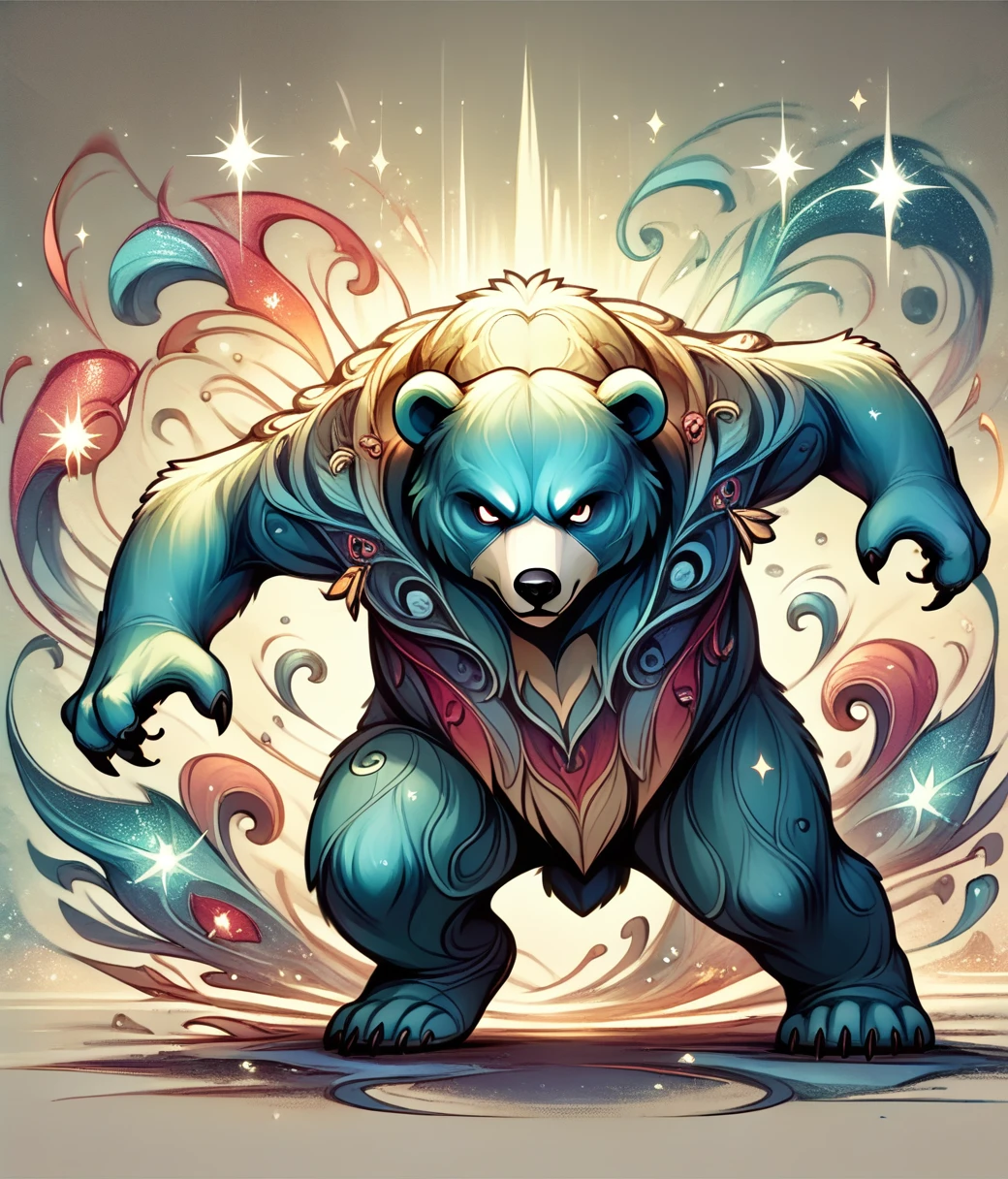 DonMF145h1n6XL, (bear cub), fullbody, action pose