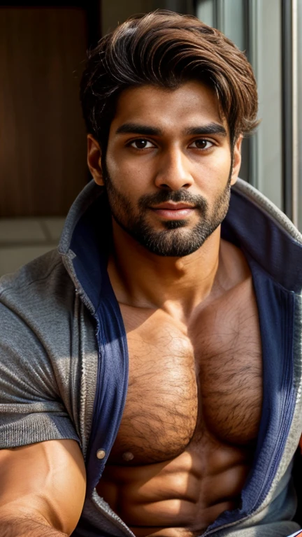 masterpiece, best quality, high resolution, closeup portrait, male focus, half body focus, A indian man, 30 years old, with business suit, formal shoes and socks, brown hair, messy hairstyle, cute and seductive face, big chest, facial hair, roman nose, very skinny body, hairy legs, dimples, beard, bold jawline, his perfect big penis is coming out, masterpiece, below, amazing composition, front view, HDR, ultra quality, elegant, highly detailed, in sunlight 