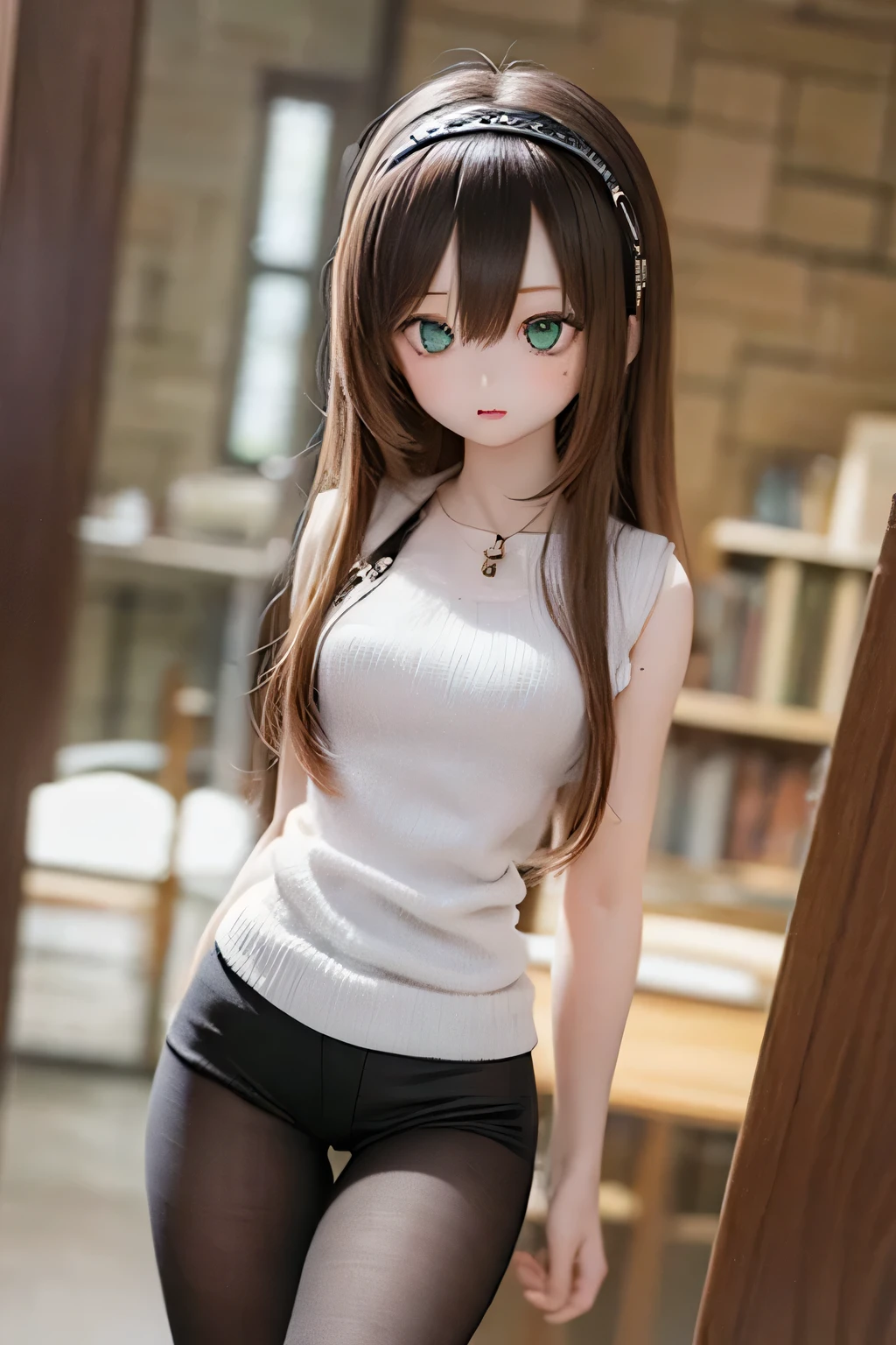 High neck sweater、Super big breasts