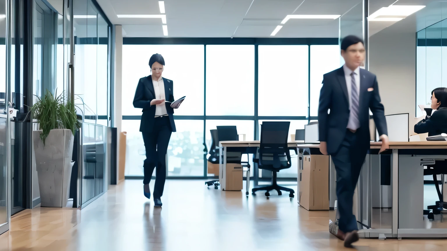 On a light background、People who work in an office environment or workplace々YouTube thumbnail image with illustrations。title「Useful at work!Top 5 psychological approaches」Placed large and prominently。Make space for the title、Simple design without cluttering images。