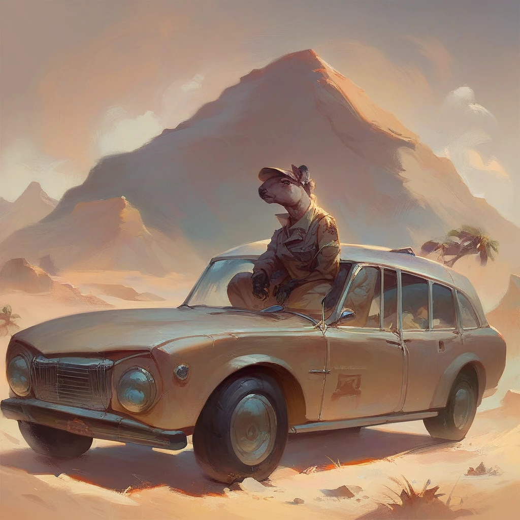 mercedes benz actros, Mad Max design, golden hour, in the desert