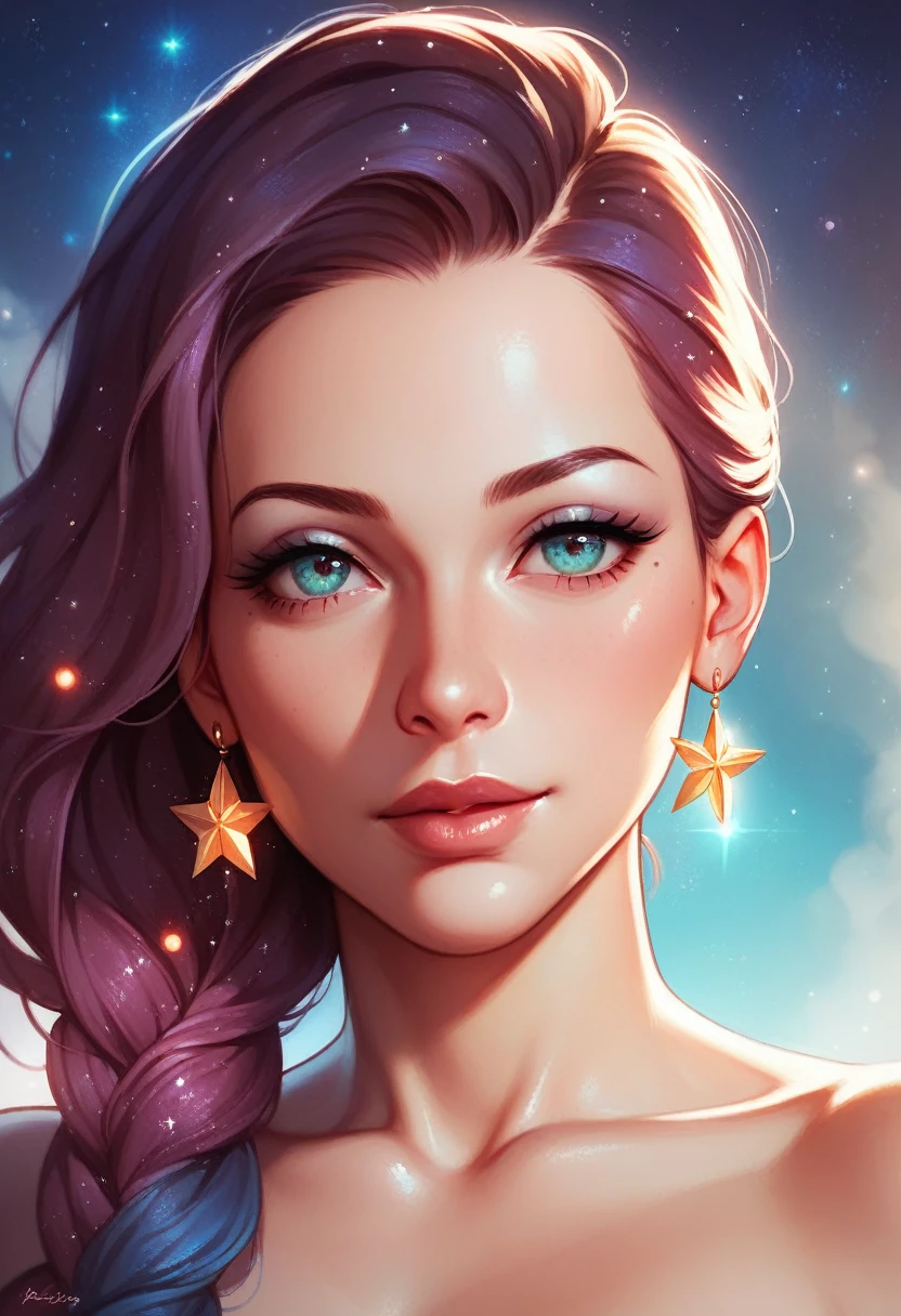 A close up eye, galaxy