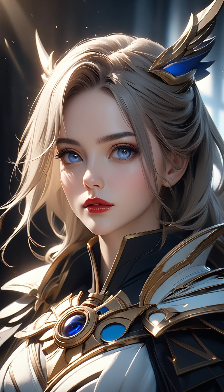 beautiful detailed eyes, beautiful detailed lips, extremely detailed eye and face, long eyelashes, singer musician, graceful and balanced, guardian of the accused, beacon of hope in the darkness, brilliant legal defense, aesthetically pleasing defense before a historic verdict, defend the rule of law, a clear path revealed by a decisive alibi, release from wrongful conviction, fantastic deductive reasoning, perfect fusion with sonic logic, (best qualityer,4K,8k,high resolution,work of art:1.2),ultra detali,(realisitic,photorealisitic,photo-realisitic:1.37),professional portrait, dramatic lighting, film composition, moody and atmospheric, soft color palette, dramatic chiaroscuro