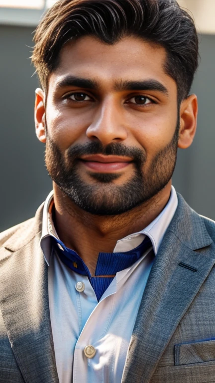 masterpiece, best quality, high resolution, closeup portrait, male focus, half body focus, A indian man, 30 years old, with business suit, formal shoes and socks, brown hair, messy hairstyle, cute and seductive face, big chest, facial hair, roman nose, very skinny body, hairy legs, dimples, beard, bold jawline, his perfect big penis is coming out, masterpiece, below, amazing composition, front view, HDR, ultra quality, elegant, highly detailed, in sunlight