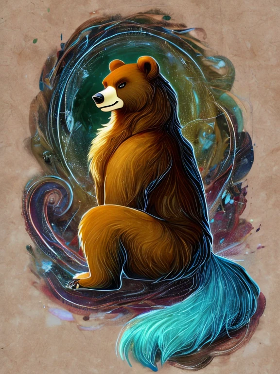 DonMF145h1n6, fullbody, bear, sitting