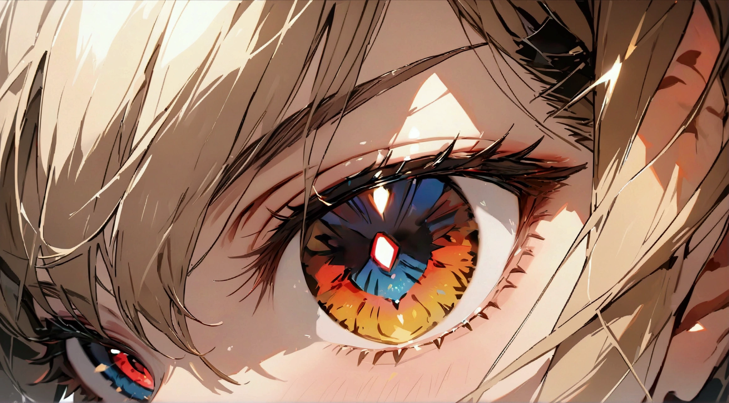 A diamond eyes, red eyes, brown eyebrows , detailed lighting, UHD, edge lighting, Masterpiece, highest quality, high resolution, detail maniac, high definition, high quality