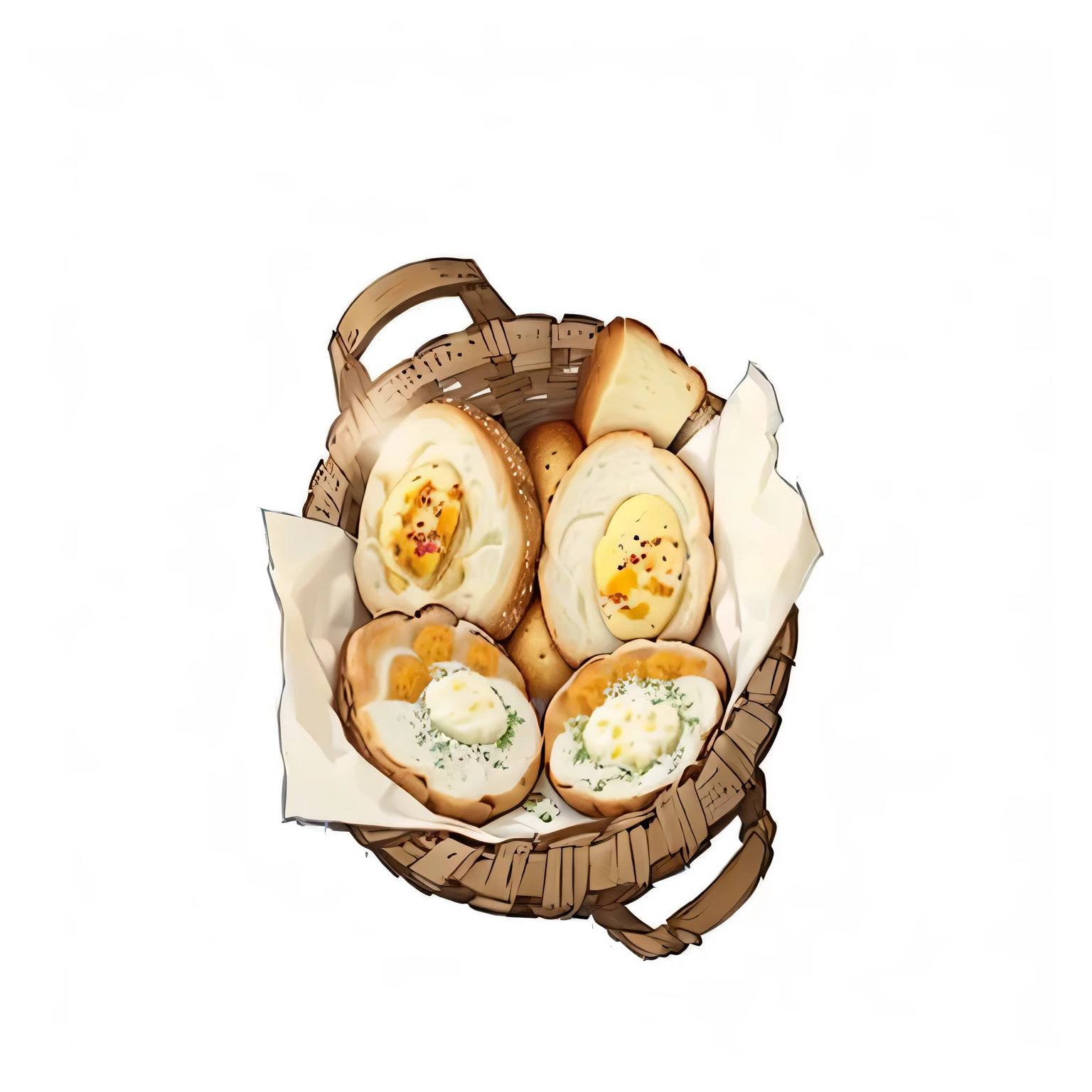 there is a basket of bread and Egg on a table, bread type pokemon, crispy OKs, Egg, bread, cover, dragon Egg, breads, bread, ❤🔥🍄🌪, with bread in the slots, steamed OKs, Granular, (cheese), OK ), Bao Nan, voluptuous sesame seed OK, Toast, sexy sesame seed OKs