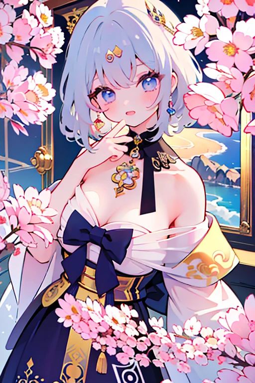 ((best quality)), ((masterpiece)), (detailed), 1girl,、Saigyouji Yu々