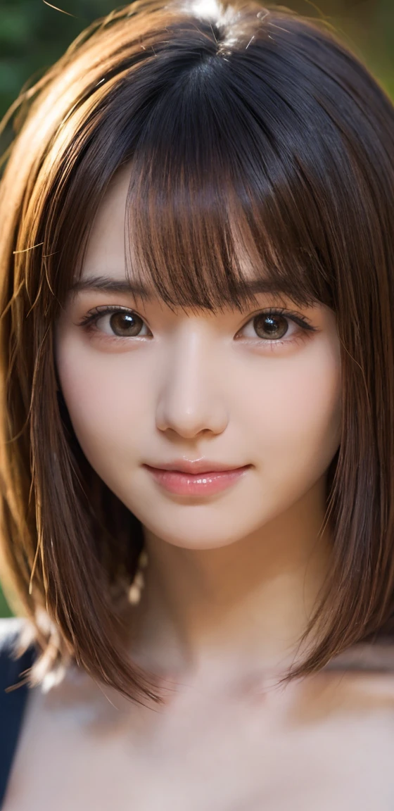 One Girl, (beautiful girl, Delicate woman:1.3), (16 years old:1.3),
break, (Naked:1.2),
break, (Small waterfall background:1.2),
break, smile, Very beautiful eyes, (Symmetrical eyes:1.3),
break, (Big Breasts:1.3), Brown eyes, Parted bangs, Brown bob cut hair, Round face, cute,
break, (Eye and facial details:1.0),
break, (masterpiece, Highest quality, Very detailed, Detailed face, 8k)