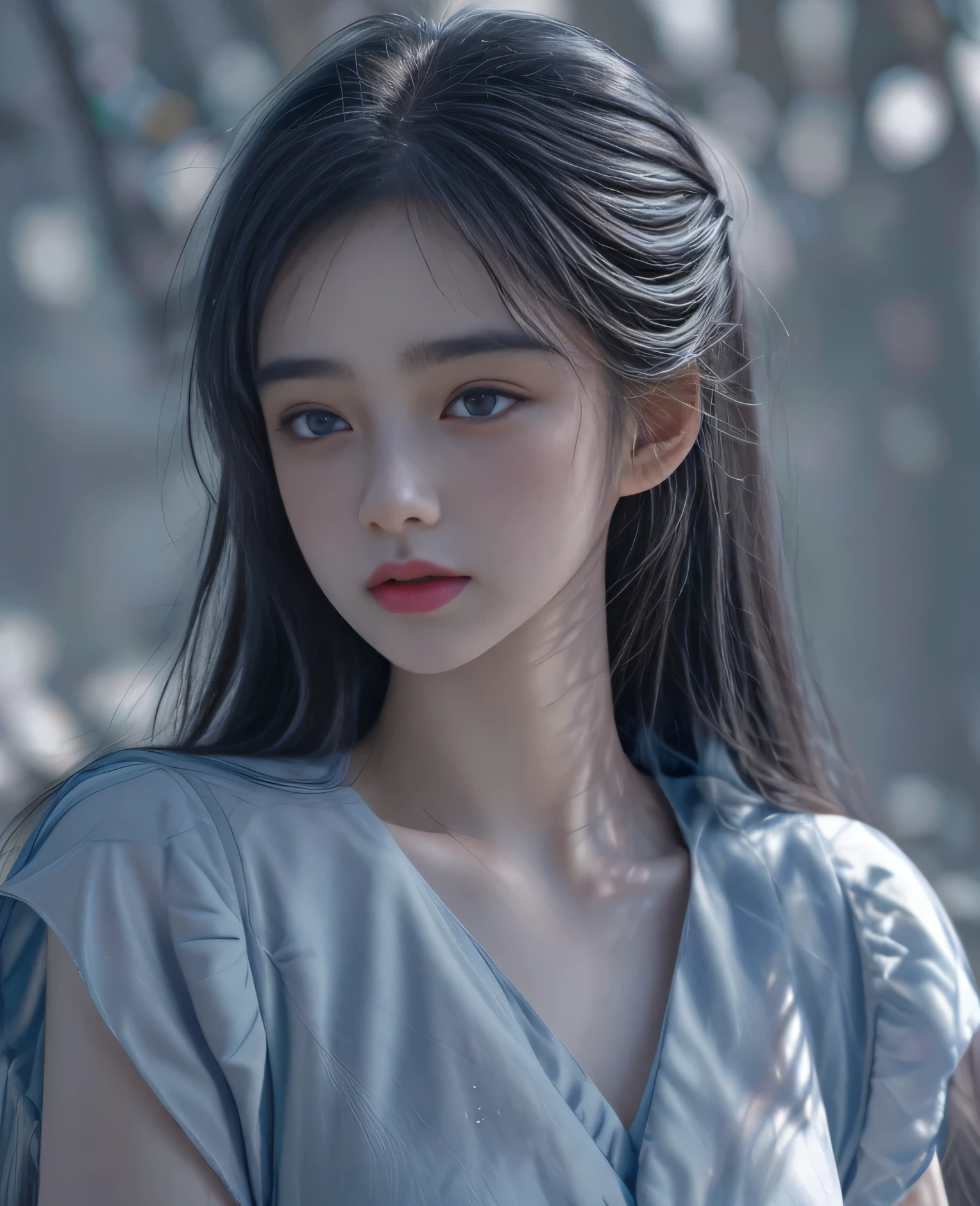 One girl, 15 years , Sailor suit, Touching her grown body, detailed , Realistic, photoRealistic, High resolution, masterpiece, ultra-detailed, Dramatic lighting, Structure of the film, beautiful detailed eyes, beautiful detailed lips, extremely detailed face, Long eyelashes, Complex details, Glowing Skin, Soft lighting, Warm color palette, Film Framing, Professional photography