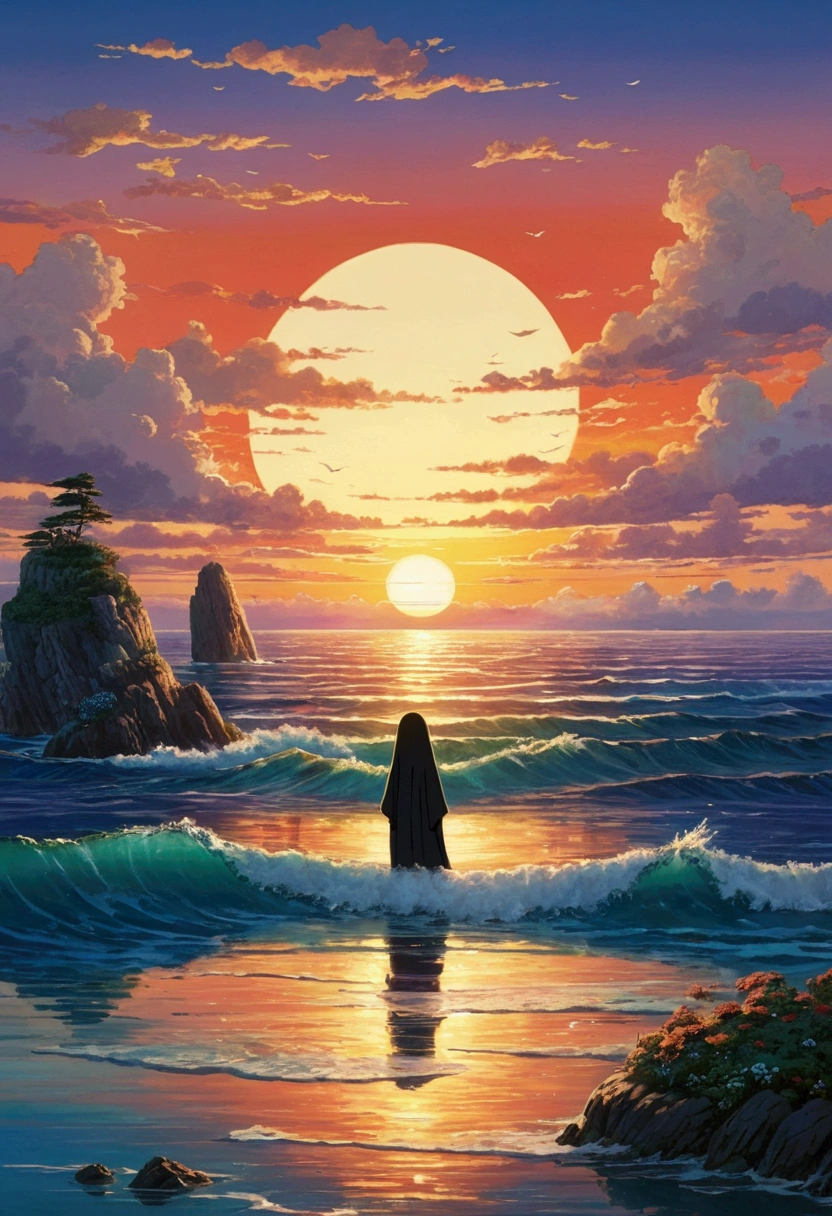 Ghibli Ocean sunset No-Face