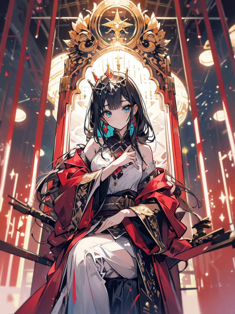 Throne Princess Tiara Sitting Guard Behind