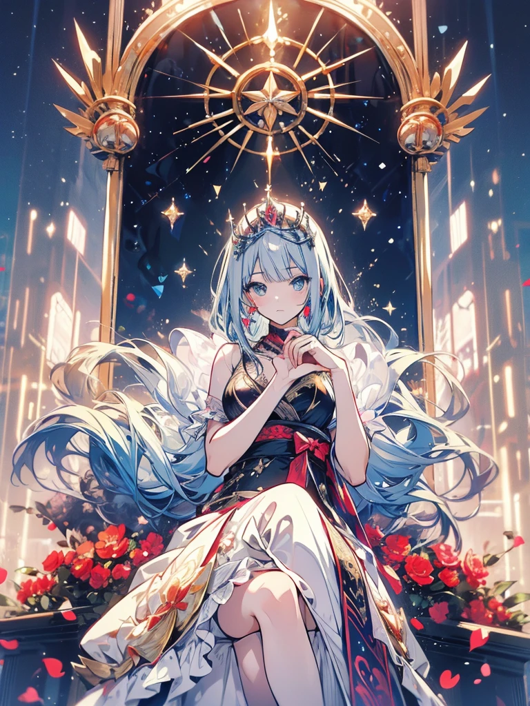Throne Princess Prince Tiara Sitting Guard Behind