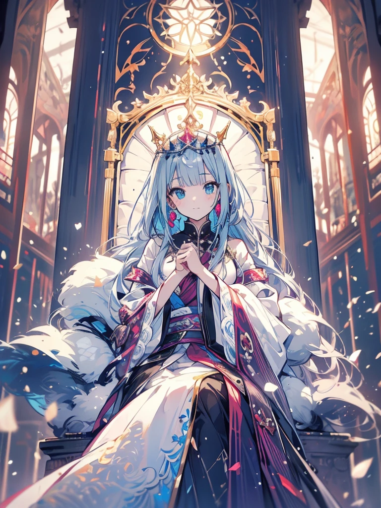 Throne Princess Prince Tiara Sitting Guard Behind