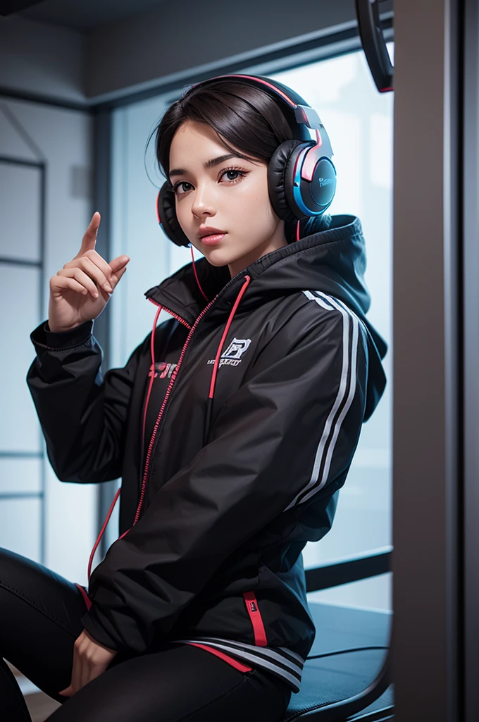 Create a character with gaming headphones