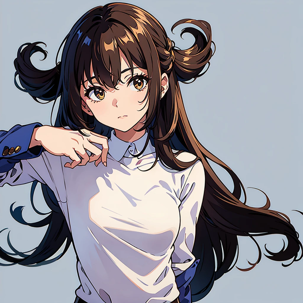 Simple background coffee girl