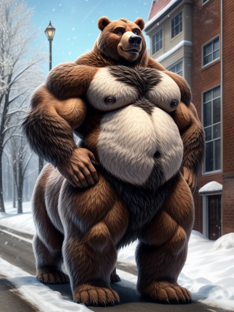 Anthro, male, canine, dog, pitbull:1.4, (grey fur:1.8),( cut ears:1.0), chubby:1.2, round belly, huge belly, bloated belly, big body, wide body, thick furry neck and chest fluff, (middle-age), (musclegut:1.4, thick body:1.2), (yellow eyes:1.2, detailed smiling expression:1.2, kind expression: 1.2), detailed black eyes,tail, detailed fluffy fur, detailed face expression, (white background:1.6, standing pose:1.4 , looking at viewer:1.2, full body:1.2), ((intricate detail fluffy fur texture)), (by darkgem),(by OnePotatoATime),(by adios:1.2),(by taran fiddler),4k,masterpiece,full hd, BREAK