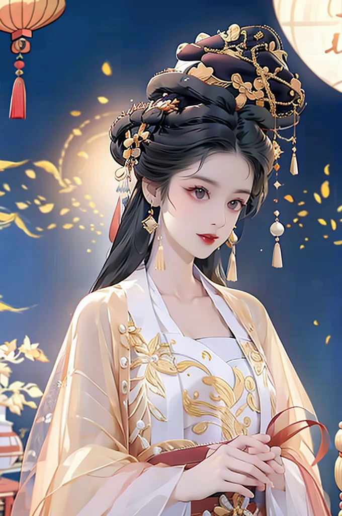 Black Hair, Immortal, Royal sister, Stepmother, Gold Robe, Taoist robe, Chinese style, Hair Bunch