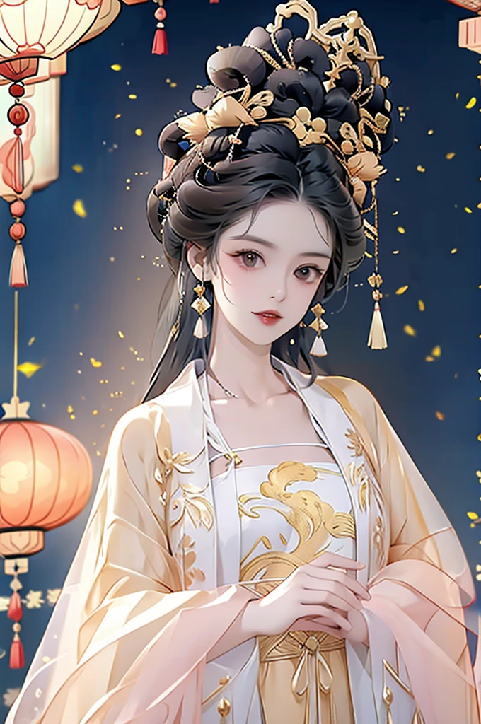 Black Hair, Immortal, Royal sister, Stepmother, Gold Robe, Taoist robe, Chinese style, Hair Bunch