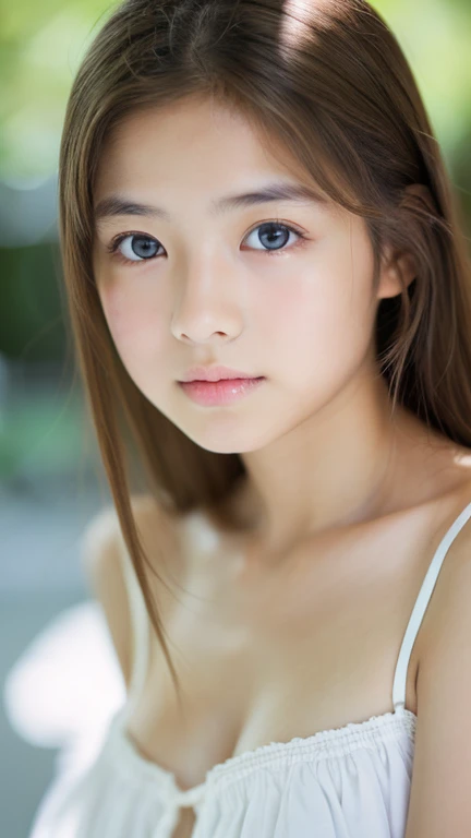 bright look、photorealism、highest quality、Super high resolution、The most beautiful Nordic girls photos、cute and beautiful face details、small face、、big breasts、Slender、、Crystal clear white skin、big light hazel eyes、short bob、cowboy shot