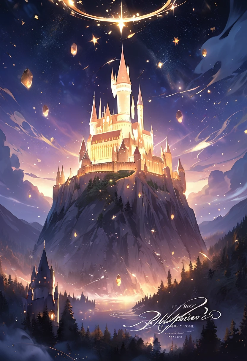 book cover for "Harry Potter and the Philosopher's Stone" in the style of WLOP
Imagine a delicate, shimmering illustration of Hogwarts Castle, with towers and turrets that seem to defy gravity. The castle is surrounded by a halo of soft, golden light, set against a deep blue-purple sky with stars and wispy clouds.
In the foreground, a beautiful, intricate depiction of the Philosopher's Stone glows with a soft, pulsing light. The stone is surrounded by delicate, swirling patterns that evoke ancient magic.
in the middle , Harry Potter, the boy will stand. a soft smile on his handsom face. age is 11 years old. wand in hand. surrounded by Ron Weasley, a boy with ginger hair and Hermione Granger, a girl with bushy brown hair.
At the top of the cover, the title "Harry Potter and the Philosopher's Stone" is written in elegant, cursive script, with the words "Harry Potter" in a slightly larger font. The text is adorned with tiny, shimmering stars and subtle, magical flourishes.
The entire image is bathed in a soft, ethereal glow, with delicate textures and subtle animations that give the cover a sense of depth and wonder.
This description captures the essence of WLOP's style, which features dreamy, surreal landscapes and delicate, shimmering illustrations.