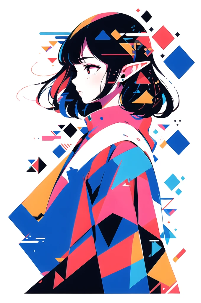 1girl, solo, long hair, colorful, elf ears