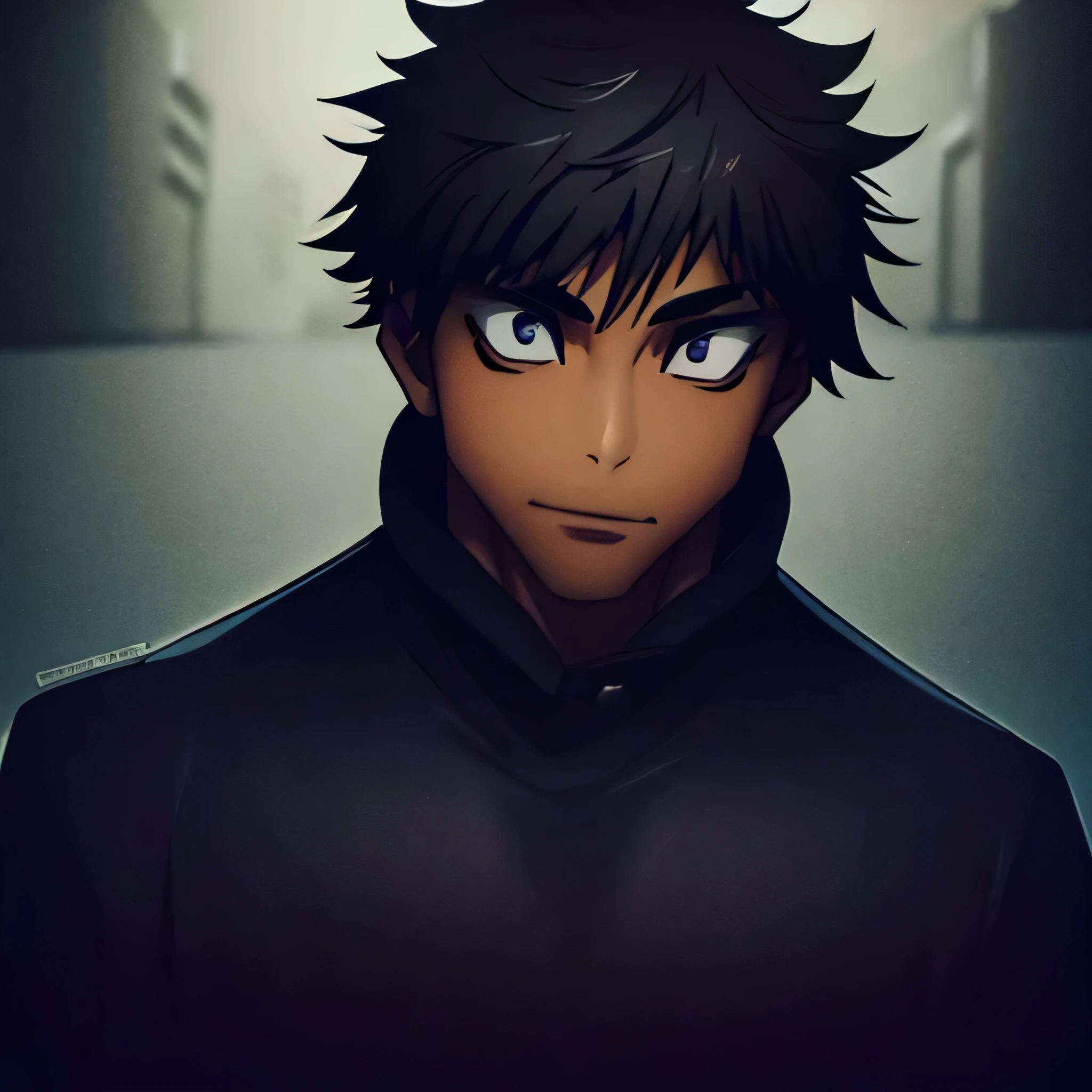 a depressed young man with black hair, wearing a black shirt, jujutsu, detailed face, beautiful detailed eyes, beautiful detailed lips, extremely detailed eyes and face, longeyelashes,, (best quality,4k,8k,highres,masterpiece:1.2),ultra-detailed,(1.37),dark moody lighting,dramatic lighting,cinematic lighting,dramatic shadows,dramatic contrast,dark color palette