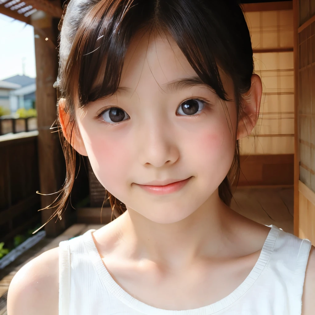 (Beautiful *********** Japan woman), Cute Face, (Deeply chiseled face:0.7), (freckles:0.6), Soft Light,Healthy white skin, shy, (Embarrassed face), (Sparkling eyes), 