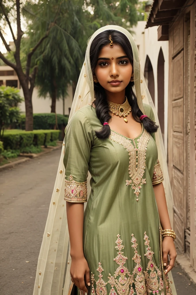 Make a real indian girl with islamic clothes