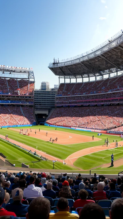 Olympic stadium, enthusiastic crowd, Olympic cauldron, Olympic flame, Olympic rings