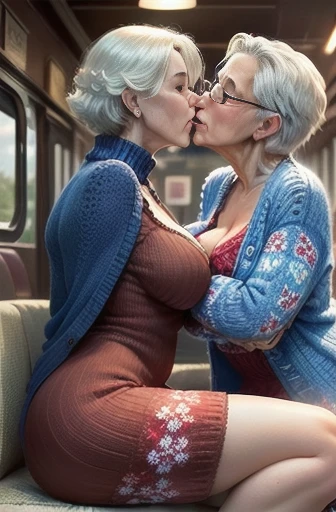 (( with an old man:1.8))(((Matman is wearing a bright red knitted dress.:1.5))))(Mature wossionately kisses old man:1.8)、(Angle from below)(Near the automatic doors of a train:1.5)) ((((Spread your legs in an M shape))1 mature woman、Highest quality、超High resolution、High resolution、High-quality CG、8k wallpaper、60 years old、thin and beautiful eyes、Long black hair、(((The mature woman is wearing a white floral dress))、((Put on a blue cardigan))、((She is wearing a bright red knitted dress.:1.5)))(Tanned dark skin)))、(Glossy body、Larger breasts:1.5)、Shyness or、(ao:1.5)、(Sticking out yongue and drooling)、Embarrassment、)NSFW((((Vulgarity))))Old man grabs mature woman's ass、Il take your penis iy mouth and lick it))))issing an old man with tongue)))) ((upright))vagina、sex、Embrace each other、from the((Old mabbing her breasts and ass。))