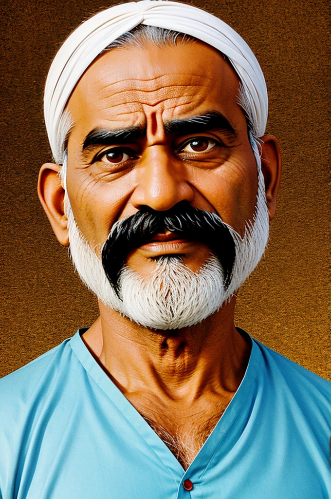 Cartoon Indian Baba facing other way