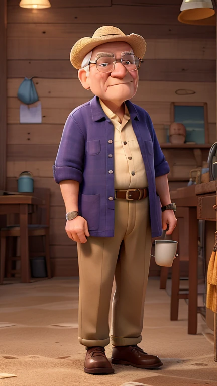masterpiece,best quality,(old man:1.4),sunglasses,swimsuit,straw hat,silver hair,upper body,cum mug
