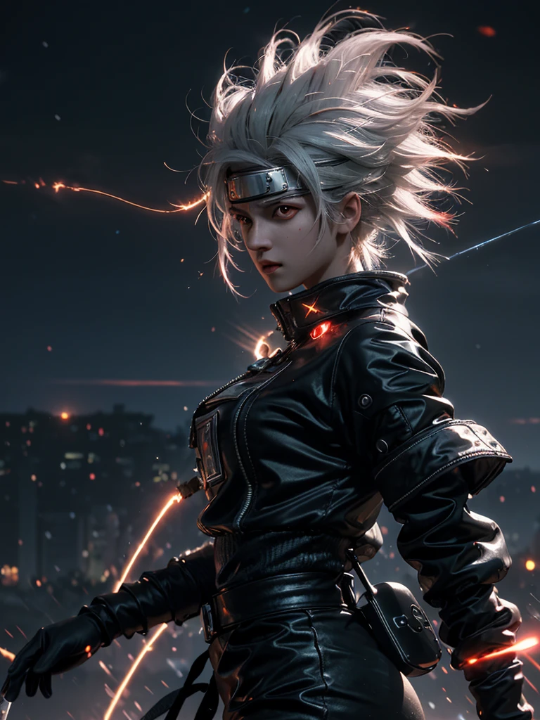 (dramatic, gritty, intense:1.4),masterpiece, best quality, 8k, insane details, intricate details, hyperdetailed, hyper quality, high detail, ultra detailed, Masterpiece,upper body, close-up,(imid shot,macro shot:1.25),(red eyes:1.5),(white hair:1.2),1boy, 
Portgas D Ace in One Piece, holographic reality, holographic halo, motion blur, game light effect, rim light, soft light, movie rim light, delicate light, cyberpunk style, oil painting texture, full length shot, 3D artist, detailed, futuristic, lightning, fire merged with him, fire particle, perfect lighting