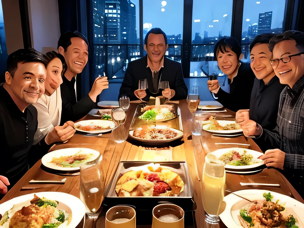 10 middle-aged men、Dinner Party