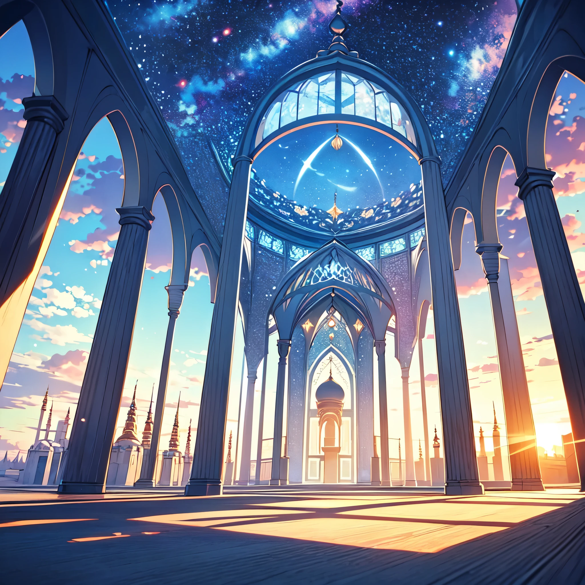 Masjid
Heaven,falling stars, SKY so blue,ultra-detailed,realistic:1.37,detailed background,modern architecture,dense,serene atmosphere,sunrise lighting,bloom colors,mosque,indonesia culture,religious significance, calm and peaceful,impressive size and scale,gorgeous blue sky,awe-inspiring beauty,quiet and tranquil,ethereal ambiance,serenity and spirituality