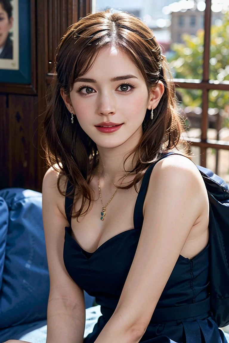 (Preserve face images), pale face:1.3、Super thin face:1.3, (very big eyes:1.5)、 (blown eyes:1.5), master piece、8K, {highest quality}, {{masterpiece}}, {very delicate and beautiful}, outstanding light and shadow, highly detailed wallpaper, clear and bright sunlight, (((Full body))), 1 girl, blush、(薄い茶colorの髪), strong sunlight, (Cropped organic linen halterneck top in pastel lavender,high-waisted pleated hemp blend culottes,vegan leather slingback flat shoes,recycled ocean plastic mini backpack in metallic silver,sustainable wood geometric necklace,) delicate hair, Acup breasts, shiny skin, Realistic human skin texture, visible wrinkles on the skin., broad shoulders,window, ((a strong light shines on your face)), color々A pose:1.5, necklace、ring、earrings、(Toothless smile:1,5), Drinking coffee in a cafe in Shibuya、(front focus), (in the dark:1.6), Surrealist portraits of women by David Hockney and Alphonse Mucha, fantasy art, photo-realistic, dynamic lighting, art station, poster, volume lighting, highly detailed face, 4K, Awards, 1 girl, in the dark, deep shadow, discreet key, cowboy shot, (official attire:1.4), long hair, color々angle, color々expression