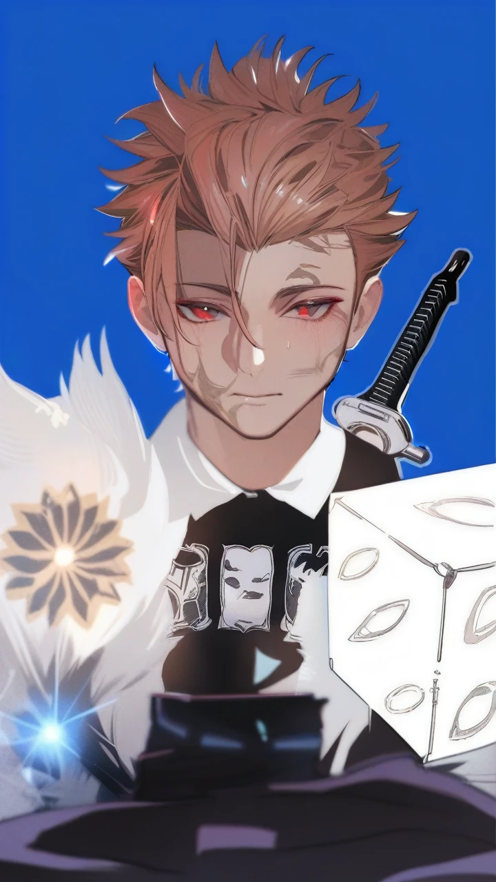 masterpiece,best quality,handsome boy,red eye,15 years,best face