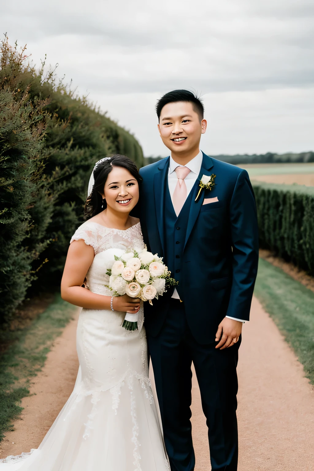 Lovely wedding photo couple with my husband