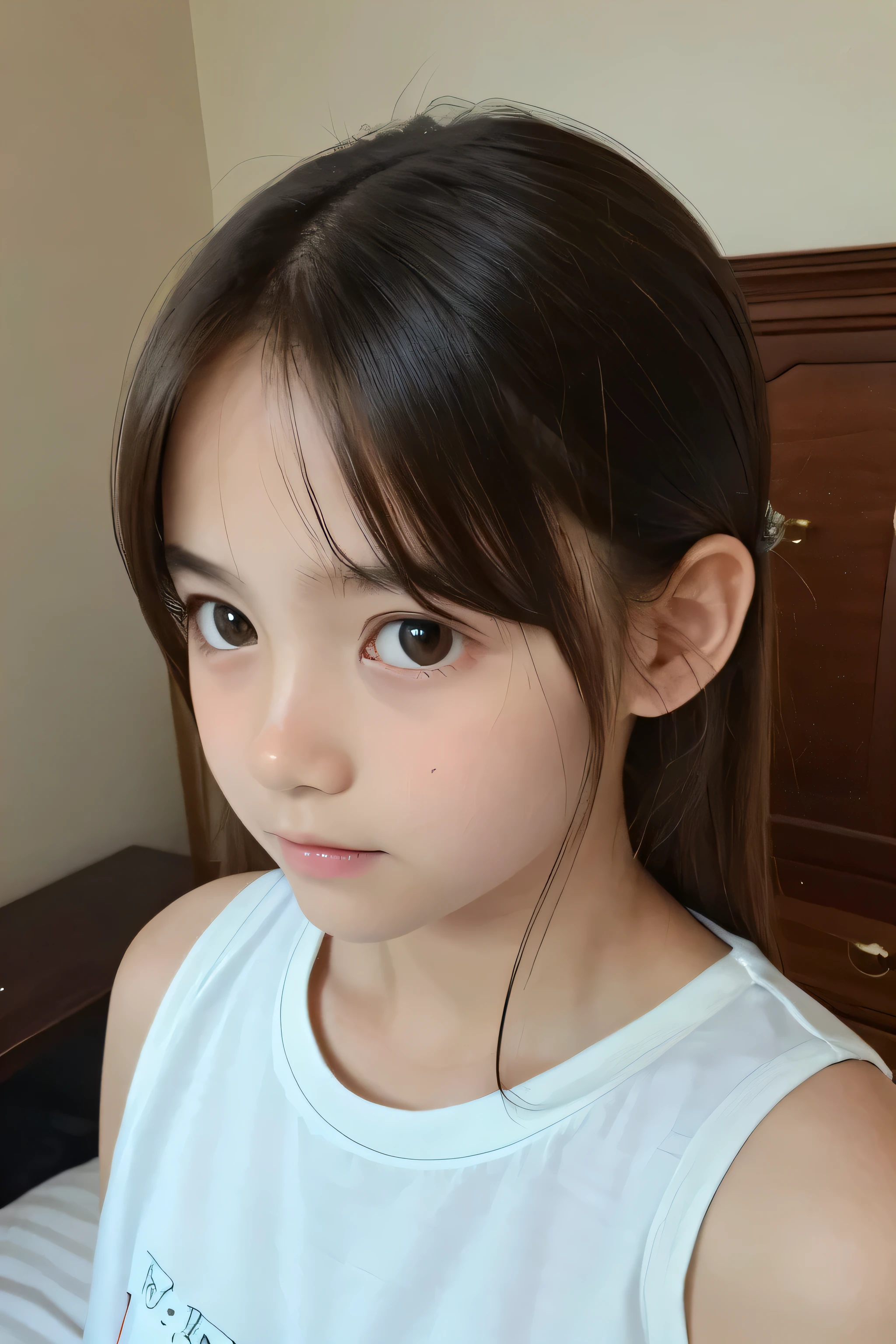 ((Highest quality)), ((Photo quality)), (detailed), Perfect Face,,bed,Upper Body